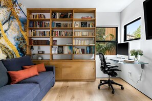 Where creativity meets comfort—your cozy home office and reading nook awaits!