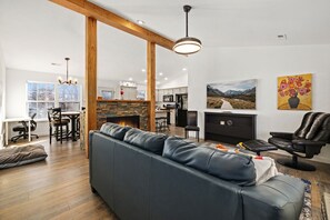 When you walk in our home you will find our open concept living room, kitchen, and dining space that creates the perfect space for memorable gatherings.