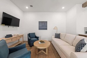 Living room sitting area and tv