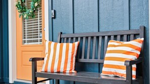 Sip a coffee and listen the morning ocean waves from your front door