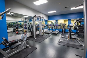 Stay fit with access to the in-building gym.