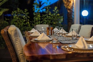 Outdoor dining area