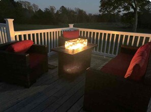 Cozy gas fire table