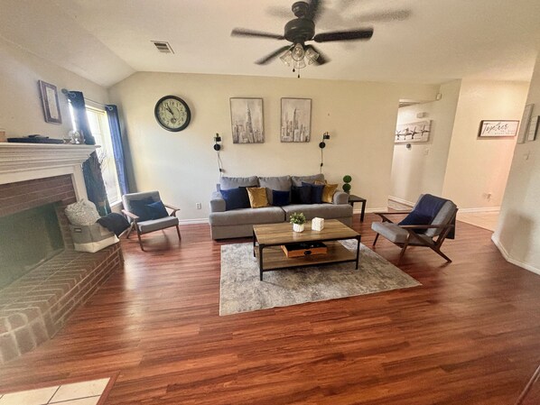 Living Area with Fire place 