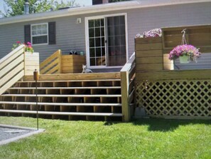 Deck with new furniture and seating