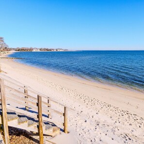Take the stairs from the deck and feel the sand between your toes. ️✨