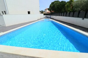 Heated pool is  available for the houses. 