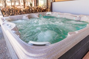 Take a dip in the hot tub after a long day of golfing, hiking, or skiing!