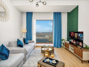 Living room with sofa beds enjoy the sea view