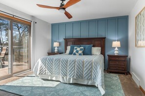 Master bedroom with King bed and walk out patio access. Gorgeous view!