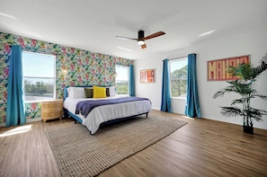 Spacious master's bedroom with king bed