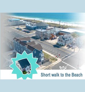This Jersey Shore house is 3 homes from the Seaside Heights boardwalk and beach