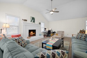 Living Room with Fireplace