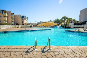 Outdoor Pool with waterslide