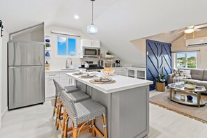 Loft kitchen and dining area