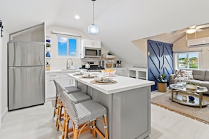 Loft kitchen and dining area