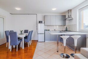 Kitchen and dining area