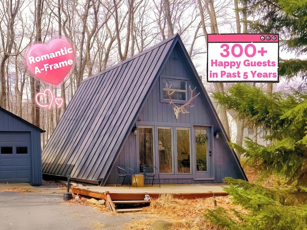 Welcome to Your Romantic A-Frame in Pocono Woods. We start new listing after 5 years (300+ guests))!