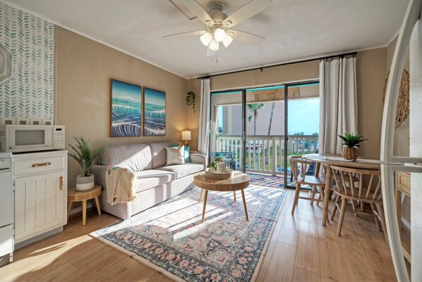 Balcony access from the living room.