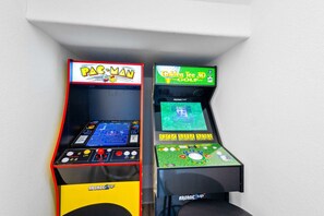  Game On! Get ready for some friendly competition with classic arcade games—who’s claiming the high score? 