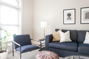 Our spacious living area, with plenty of comfortable seating options.