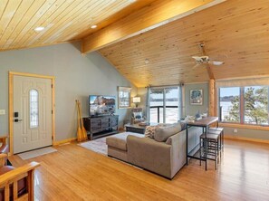 Lakeside living room area