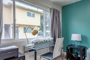 A dedicated workspace perfect for productivity or a quiet moment of reflection.