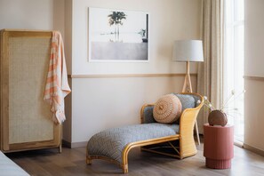 A cozy corner designed for unwinding—curl up with a good book or simply soak in the serenity.