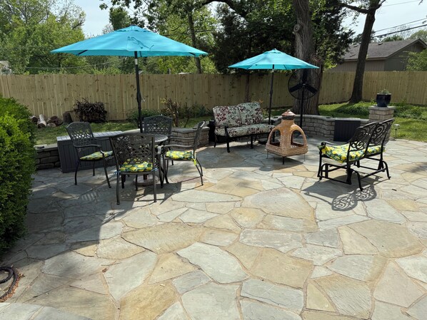Unique Stone Patio in Midtown Tulsa