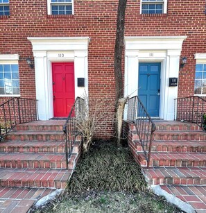 Front doors to both houses