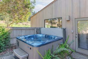 Soak your troubles away in the private hot tub