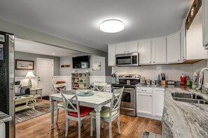 Good size kitchen for cooking, eating, and enjoying