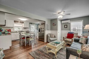 When you enter you will see the living room and kitchen area