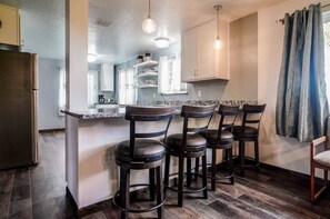 Breakfast bar with stools