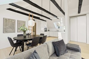 Dining area and kitchen