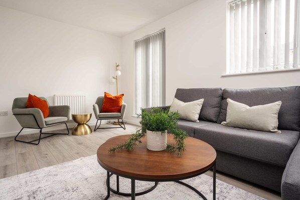Comfortable Living Space featuring:
- Smart TV with Netflix
- 1 x Sofa Bed
- Comfortable seating
