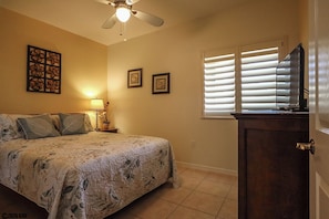 Guest Bedroom has a Queen Sized Bed