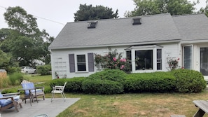 Rose covered beach cottage