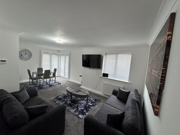 Living/Dining Room with Balcony view