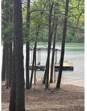 View of path that leads to private dock. 