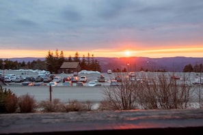 Sunset views from the private balcony