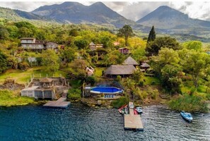 Pool, Jacuzzi, Sauna are located at lower part of the property, accross t street
