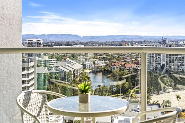 Enjoy your morning coffee in this balcony