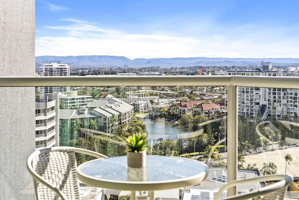 Enjoy your morning coffee in this balcony