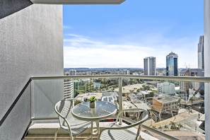 Enjoy your morning coffee in this balcony
