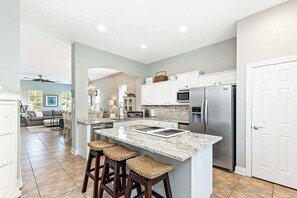 Large kitchen for entertaining!