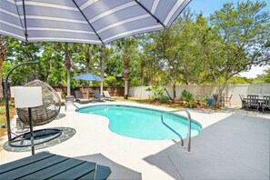 Private backyard oasis.