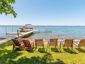 Relax with breathtaking lake views from this private waterfront oasis! Enjoy morning coffee by the shore or unwind in the evening as the sun sets over the water.