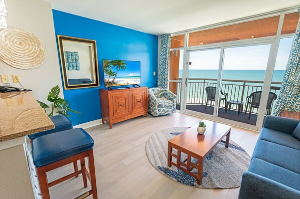 Large Living Area with Amazing Views of the Ocean, Beautifully Decorated