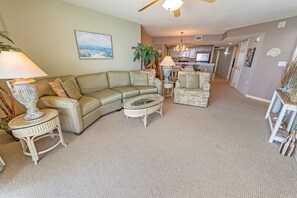 Large Living Area with Amazing Views of the Ocean, Beautifully Decorated